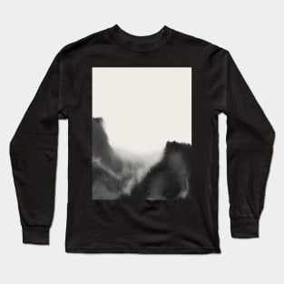 Abstract black watercolor Long Sleeve T-Shirt